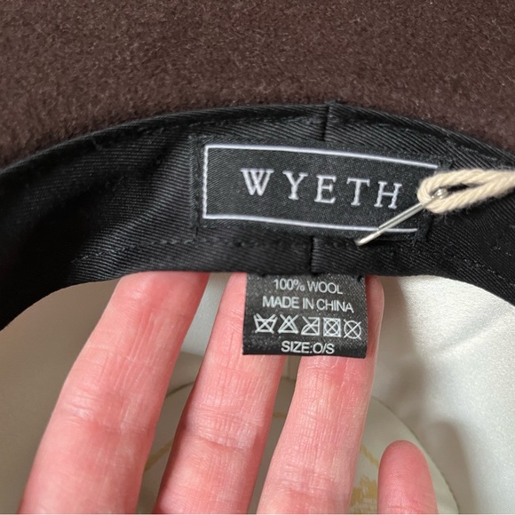 Wyeth Liam 100% wool felt flat brim hat NWT adjustable lined - Picture 9 of 16